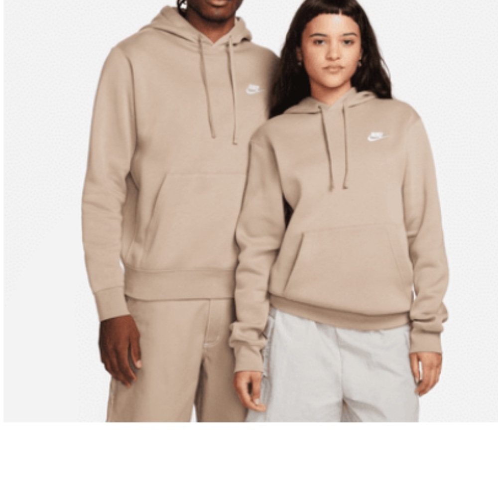 Nike Men's Beige Hoodie Sweater